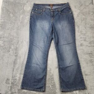 Duck Head Jeans Women 18W Short Blue Bootcut Denim Stretch Zip Button Closure